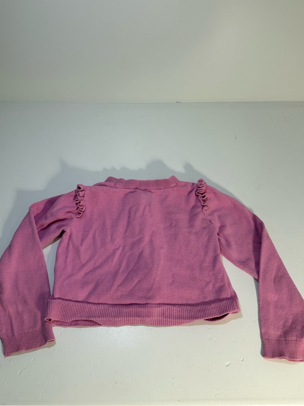 Gap 5T Girls Pink Top Bundle | Floral, Cookie Monster & Knit Cardigan - Picture 4 of 12